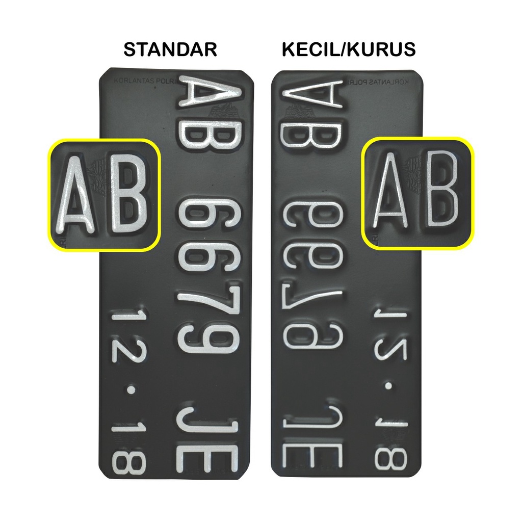 Plat nomor di Yogyakarta memiliki ciri khas berupa kode huruf AB